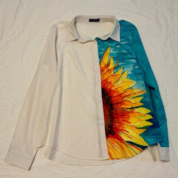 Emery Rose Sunflower Blouse - Picture 3 of 6